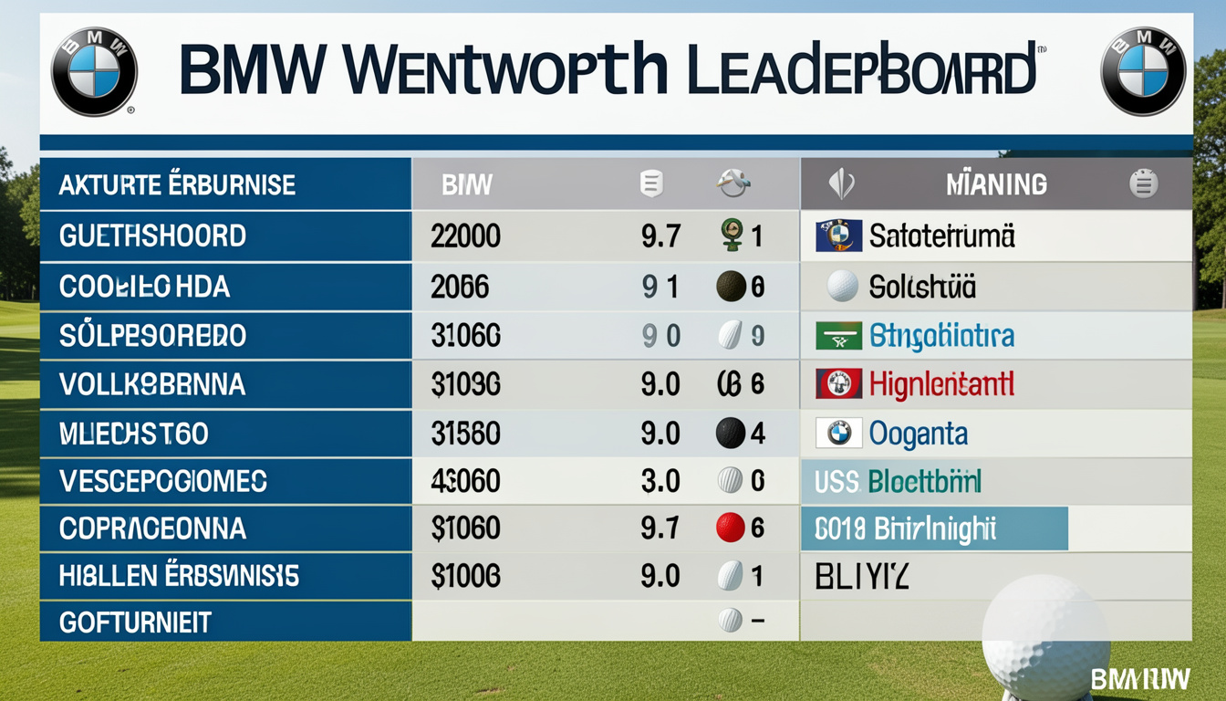 bmw wentworth leaderboard